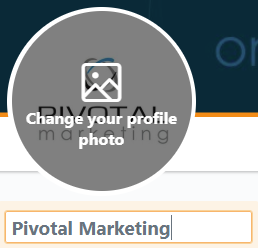 Editing Pivotal Marketing's name: Twitter's character limit.
