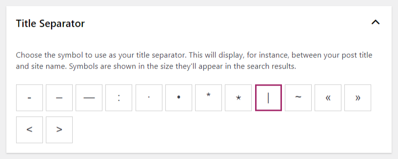 Title Separator Yoast SEO WordPress